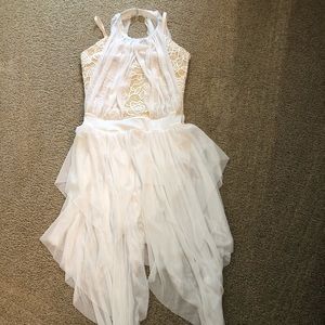 Gorgeous White and Tan Dance Costume